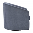 Scranton & Co Barrel Swivel Accent Chair in Blue Fabric Fully Assembled
