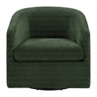 Scranton & Co Barrel Swivel Accent Chair in Green Fabric Fully Assembled