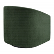 Scranton & Co Barrel Swivel Accent Chair in Green Fabric Fully Assembled