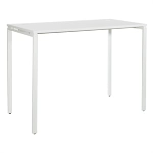 Scranton & Co 60&quot Standing Height Writing Desk in White Laminate