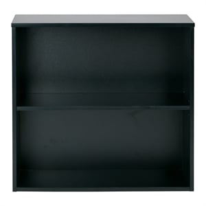 Scranton & Co 30&quot 2-Shelf Multipurpose Bookcase in Black Engineered Wood