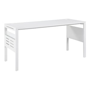 Scranton & Co 60&quotx24&quot Desk with Storage in White Carbon Fiber Finish