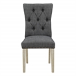 Scranton & Co Farmhouse Dining Chair 2-Pack in Charcoal with Nailheads
