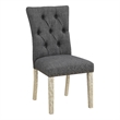 Scranton & Co Farmhouse Dining Chair 2-Pack in Charcoal with Nailheads