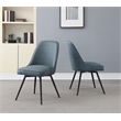 Scranton & Co Mid-Century Modern Swivel Dining Chair 2-Pack in Navy