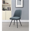 Scranton & Co Mid-Century Modern Swivel Dining Chair 2-Pack in Navy