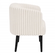 Scranton & Co Contemporary Accent Chair in White Cord Fur with Black Legs