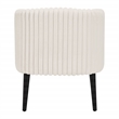 Scranton & Co Contemporary Accent Chair in White Cord Fur with Black Legs