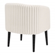 Scranton & Co Contemporary Accent Chair in White Cord Fur with Black Legs