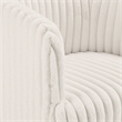 Scranton & Co Contemporary Accent Chair in White Cord Fur with Black Legs