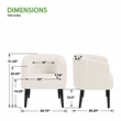Scranton & Co Contemporary Accent Chair in White Cord Fur with Black Legs