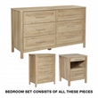 Scranton & Co Contemporary 3-Piece Bedroom Set in Canyon Oak Wood Finish