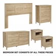Scranton & Co Deluxe 5-Piece Queen/Full Bedroom Set in Canyon Oak