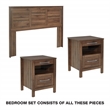 Scranton & Co 3-Piece Queen/Full Headboard and 2 Nightstands in Walnut