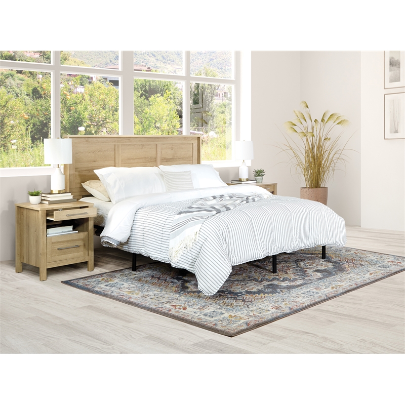 Scranton & Co 3-Piece Queen/Full Headboard and 2 Nightstands in Canyon Oak