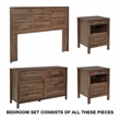 Scranton & Co Queen/Full 4-Piece Bedroom Set in Classic Walnut Finish