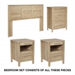 Scranton & Co Queen/Full 4-Piece Set in Canyon Oak with Chest