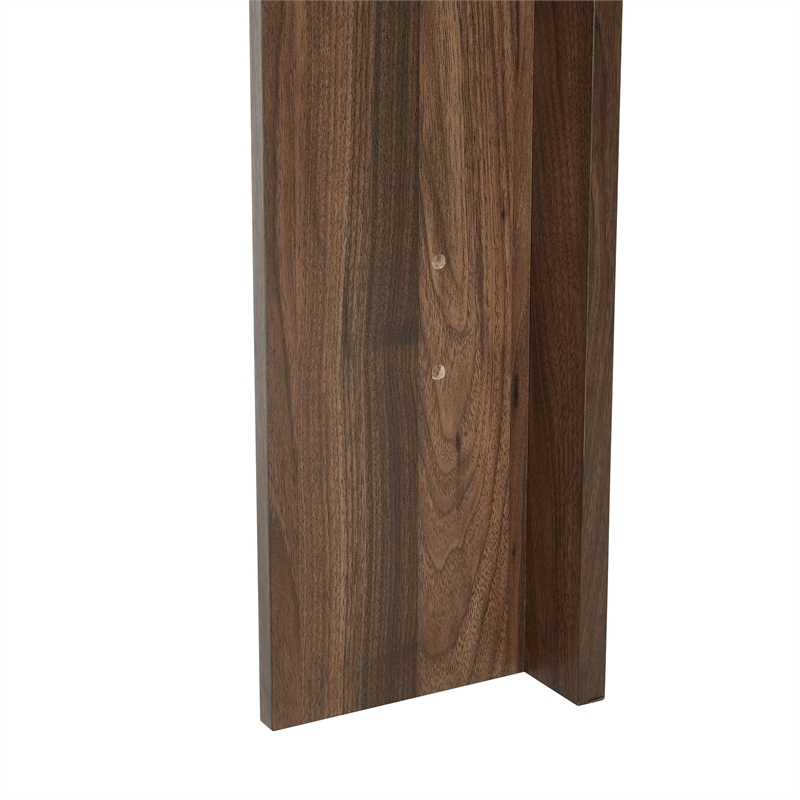 Scranton & Co Queen/Full 3-Panel Headboard in Classic Walnut Wood Finish