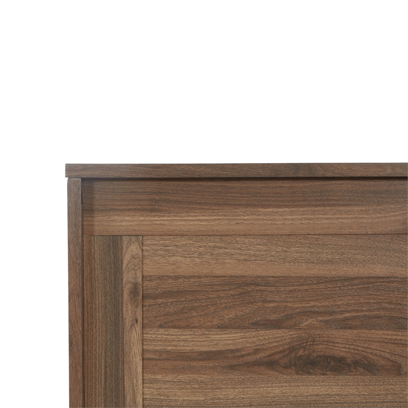 Scranton & Co Queen/Full 3-Panel Headboard in Classic Walnut Wood Finish