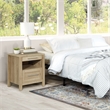 Scranton & Co Nightstand with 2 USB Ports in Canyon Oak Wood Finish