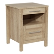 Scranton & Co Nightstand with 2 USB Ports in Canyon Oak Wood Finish
