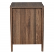 Scranton & Co Nightstand with 2 USB Ports in Classic Walnut Wood Finish