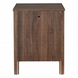 Scranton & Co Nightstand with 2 USB Ports in Classic Walnut Wood Finish