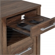 Scranton & Co Nightstand with 2 USB Ports in Classic Walnut Wood Finish