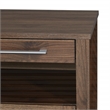 Scranton & Co Nightstand with 2 USB Ports in Classic Walnut Wood Finish