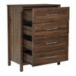 Scranton & Co Contemporary 4-Drawer Chest in Classic Walnut Wood Finish