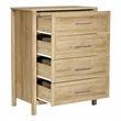 Scranton & Co Contemporary 4-Drawer Chest in Canyon Oak Wood Finish