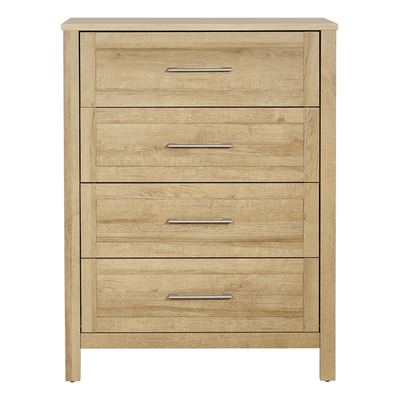 Scranton & Co Contemporary 4-Drawer Chest in Canyon Oak Wood Finish