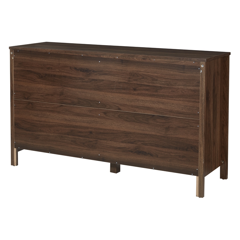 Scranton & Co 6-Drawer Horizontal Dresser in Classic Walnut Wood Finish