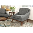 Scranton & Co Mid-Century Club Chair in Charcoal Fabric with Coffee Legs