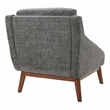 Scranton & Co Mid-Century Club Chair in Charcoal Fabric with Coffee Legs