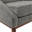 Scranton & Co Mid-Century Club Chair in Charcoal Fabric with Coffee Legs