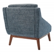 Scranton & Co Mid-Century Club Chair in Navy Fabric with Coffee Legs