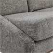 Scranton & Co Mid-Century Loveseat in Charcoal Fabric with Coffee Legs