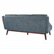 Scranton & Co Mid-Century Sofa in Navy Fabric with Coffee Finish Legs