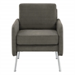 Scranton & Co Modern Lounge Chair in Charcoal Fabric with Chrome Legs