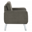 Scranton & Co Modern Lounge Chair in Charcoal Fabric with Chrome Legs
