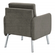 Scranton & Co Modern Lounge Chair in Charcoal Fabric with Chrome Legs