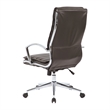 Scranton & Co High Back Manager's Chair in Espresso Faux Leather Chrome