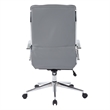 Scranton & Co High Back Manager's Chair in Charcoal Faux Leather Chrome