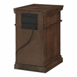 Scranton & Co Side Table with Power in Oak Engineered Wood Finish