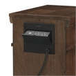 Scranton & Co Side Table with Power in Oak Engineered Wood Finish