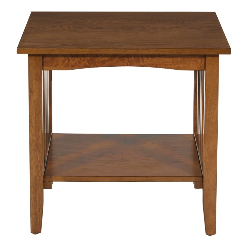 Scranton & Co Mission Style End Table in Ash Brown Engineered Wood