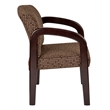 Scranton & Co Visitor's Chair in Cocoa Fabric with Mahogany Wood Frame