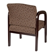 Scranton & Co Visitor's Chair in Cocoa Fabric with Mahogany Wood Frame