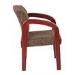 Scranton & Co Visitor's Chair in Cocoa Fabric with Cherry Wood Frame